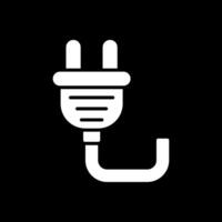 plug glyph omgekeerd icoon ontwerp vector