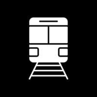 trein glyph omgekeerd icoon ontwerp vector