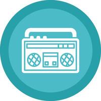 boombox glyph ten gevolge cirkel icoon ontwerp vector