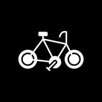 fiets glyph omgekeerd icoon ontwerp vector