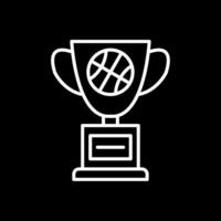 basketbal lijn omgekeerd icoon ontwerp vector