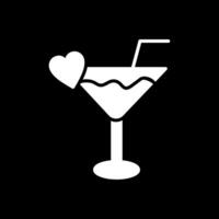 cocktail glyph omgekeerd icoon ontwerp vector