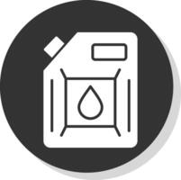 biodiesel motor glyph schaduw cirkel icoon ontwerp vector