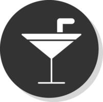 Welkom drinken glyph schaduw cirkel icoon ontwerp vector
