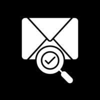 mail glyph omgekeerd icoon ontwerp vector
