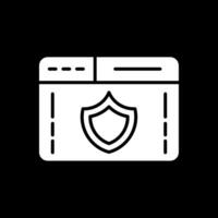 web veiligheid glyph omgekeerd icoon ontwerp vector