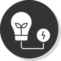eco licht glyph schaduw cirkel icoon ontwerp vector