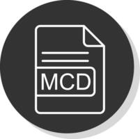 mcd het dossier formaat glyph ten gevolge cirkel icoon ontwerp vector