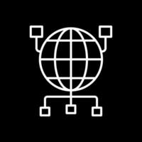 globaal organisatie lijn omgekeerd icoon ontwerp vector