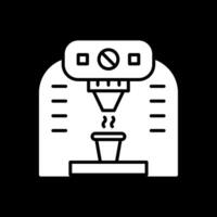 koffie machine glyph omgekeerd icoon ontwerp vector