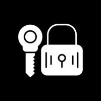 sleutel glyph omgekeerd icoon ontwerp vector