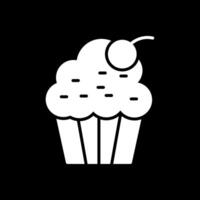 muffin glyph omgekeerd icoon ontwerp vector