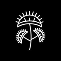Venus flytrap lijn omgekeerd icoon ontwerp vector