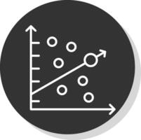 verstrooien diagram glyph ten gevolge cirkel icoon ontwerp vector