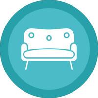 sofa glyph ten gevolge cirkel icoon ontwerp vector