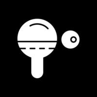 tafel tennis glyph omgekeerd icoon ontwerp vector