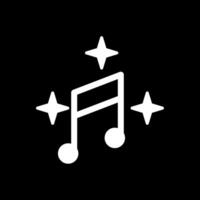 muziek- glyph omgekeerd icoon ontwerp vector