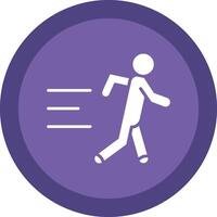 jogging glyph ten gevolge cirkel icoon ontwerp vector