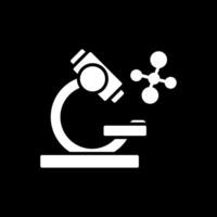 microscoop glyph omgekeerd icoon ontwerp vector
