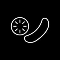 komkommer lijn omgekeerd icoon ontwerp vector