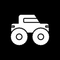 monster vrachtauto glyph omgekeerd icoon ontwerp vector