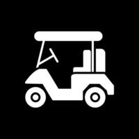 golf caddy glyph omgekeerd icoon ontwerp vector