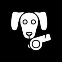 hond glyph omgekeerd icoon ontwerp vector