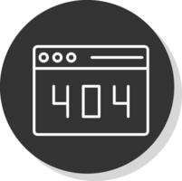 fout 404 glyph ten gevolge cirkel icoon ontwerp vector