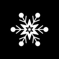 sneeuwvlok glyph omgekeerd icoon ontwerp vector