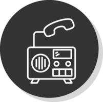 radio glyph ten gevolge cirkel icoon ontwerp vector