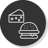 voedsel glyph ten gevolge cirkel icoon ontwerp vector