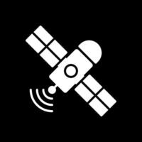 satelliet glyph omgekeerd icoon ontwerp vector