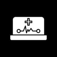 ehealth glyph omgekeerd icoon ontwerp vector