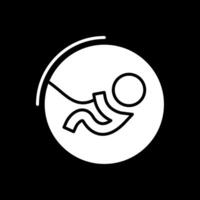 foetus glyph omgekeerd icoon ontwerp vector