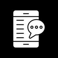 mobiel toepassing glyph omgekeerd icoon ontwerp vector