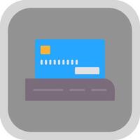 credit kaart betalen vlak ronde hoek icoon ontwerp vector
