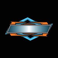 blanco grens racing logo. technologie digitaal spandoek. futuristische techno grens. gaming logo vector