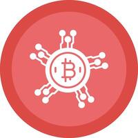 bitcoin netwerk glyph ten gevolge cirkel icoon ontwerp vector