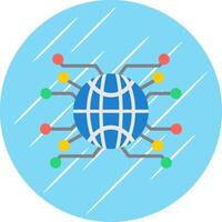 internet browser vlak cirkel icoon ontwerp vector