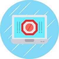 advertentie blocker vlak cirkel icoon ontwerp vector