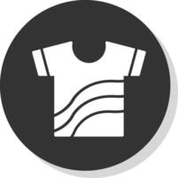 overhemd glyph schaduw cirkel icoon ontwerp vector