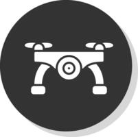 camera dar glyph schaduw cirkel icoon ontwerp vector