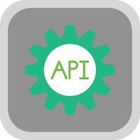 api vlak ronde hoek icoon ontwerp vector