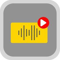 audio vlak ronde hoek icoon ontwerp vector