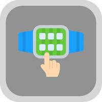 touch screen vlak ronde hoek icoon ontwerp vector