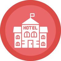 hotel glyph ten gevolge cirkel icoon ontwerp vector