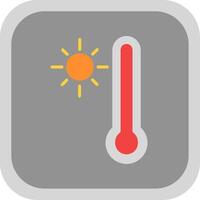 thermometer vlak ronde hoek icoon ontwerp vector