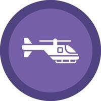 helikopter glyph ten gevolge cirkel icoon ontwerp vector