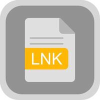 lnk het dossier formaat vlak ronde hoek icoon ontwerp vector