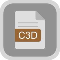 c3d het dossier formaat vlak ronde hoek icoon ontwerp vector